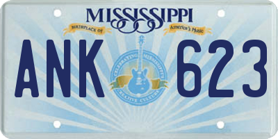 MS license plate ANK623