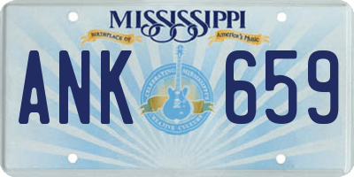 MS license plate ANK659