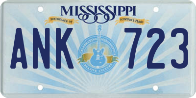 MS license plate ANK723