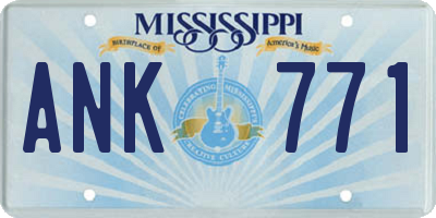 MS license plate ANK771