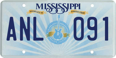 MS license plate ANL091