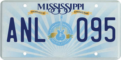 MS license plate ANL095