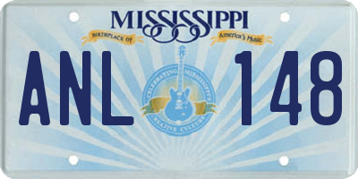 MS license plate ANL148