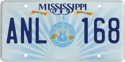 MS license plate ANL168