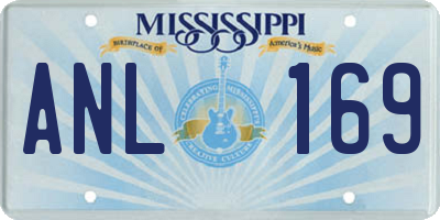 MS license plate ANL169