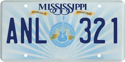 MS license plate ANL321