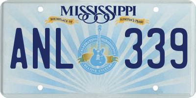 MS license plate ANL339