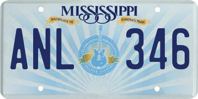 MS license plate ANL346