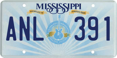 MS license plate ANL391
