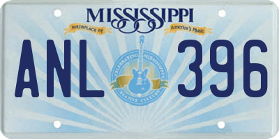 MS license plate ANL396