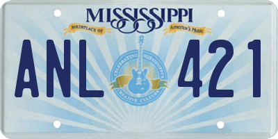 MS license plate ANL421