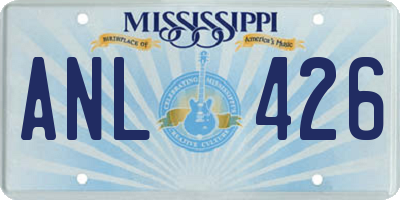 MS license plate ANL426