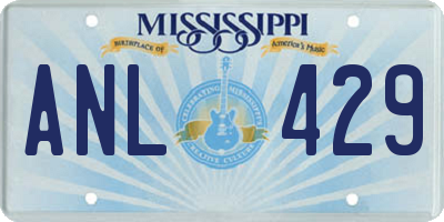 MS license plate ANL429