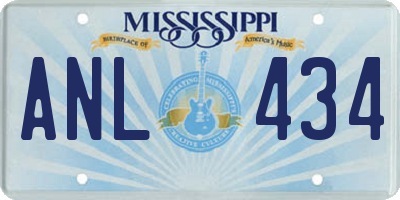 MS license plate ANL434