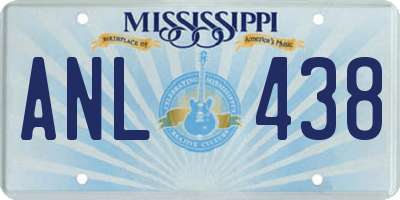 MS license plate ANL438