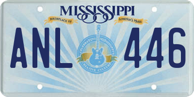 MS license plate ANL446