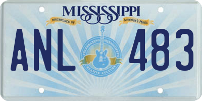 MS license plate ANL483