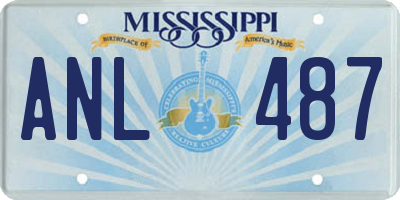 MS license plate ANL487
