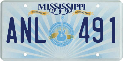 MS license plate ANL491