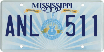 MS license plate ANL511