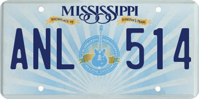 MS license plate ANL514