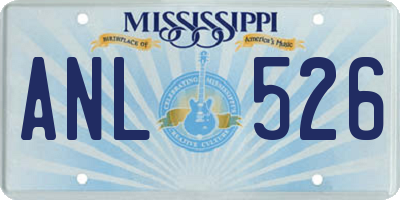MS license plate ANL526