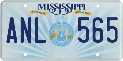 MS license plate ANL565