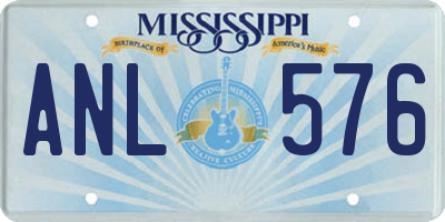 MS license plate ANL576