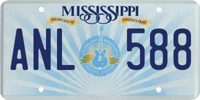MS license plate ANL588