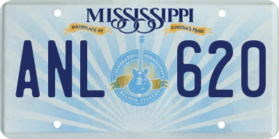 MS license plate ANL620