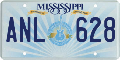 MS license plate ANL628