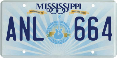 MS license plate ANL664