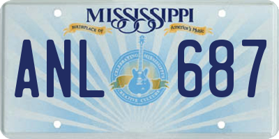 MS license plate ANL687