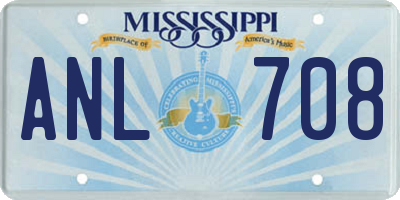 MS license plate ANL708