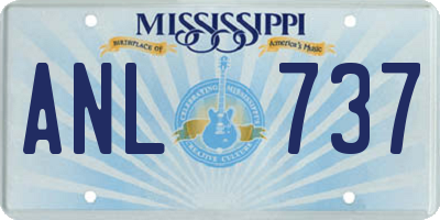 MS license plate ANL737