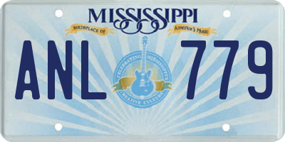 MS license plate ANL779