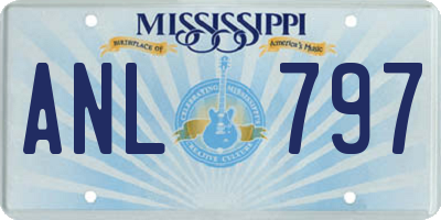 MS license plate ANL797