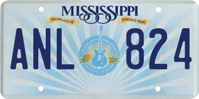 MS license plate ANL824