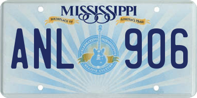 MS license plate ANL906