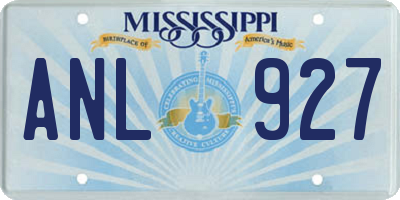 MS license plate ANL927