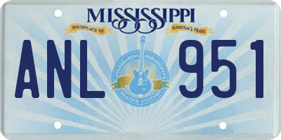 MS license plate ANL951
