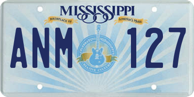 MS license plate ANM127