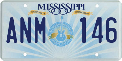 MS license plate ANM146