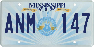 MS license plate ANM147