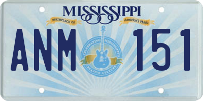 MS license plate ANM151