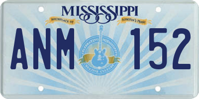 MS license plate ANM152