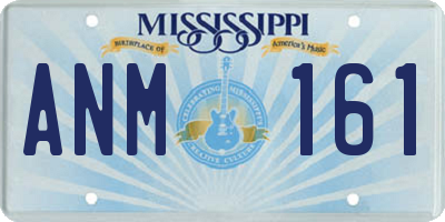MS license plate ANM161