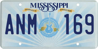 MS license plate ANM169