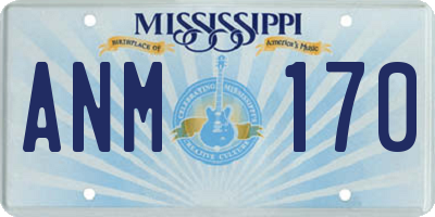 MS license plate ANM170