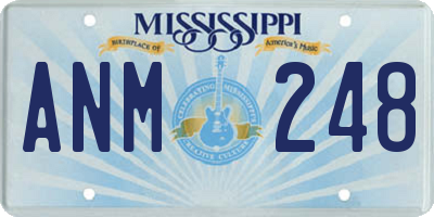 MS license plate ANM248